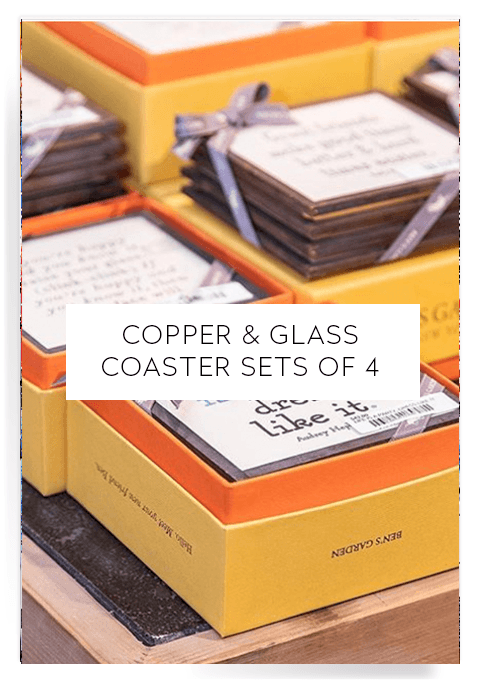 Copper & Glass Coaster Sets