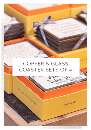 Copper & Glass Coaster Sets - Bensgarden.com