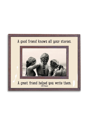 Bensgarden.com | A Good Friend Knows All Your Stories Copper & Glass Photo Frame - Ben's Garden. Made in New York City.