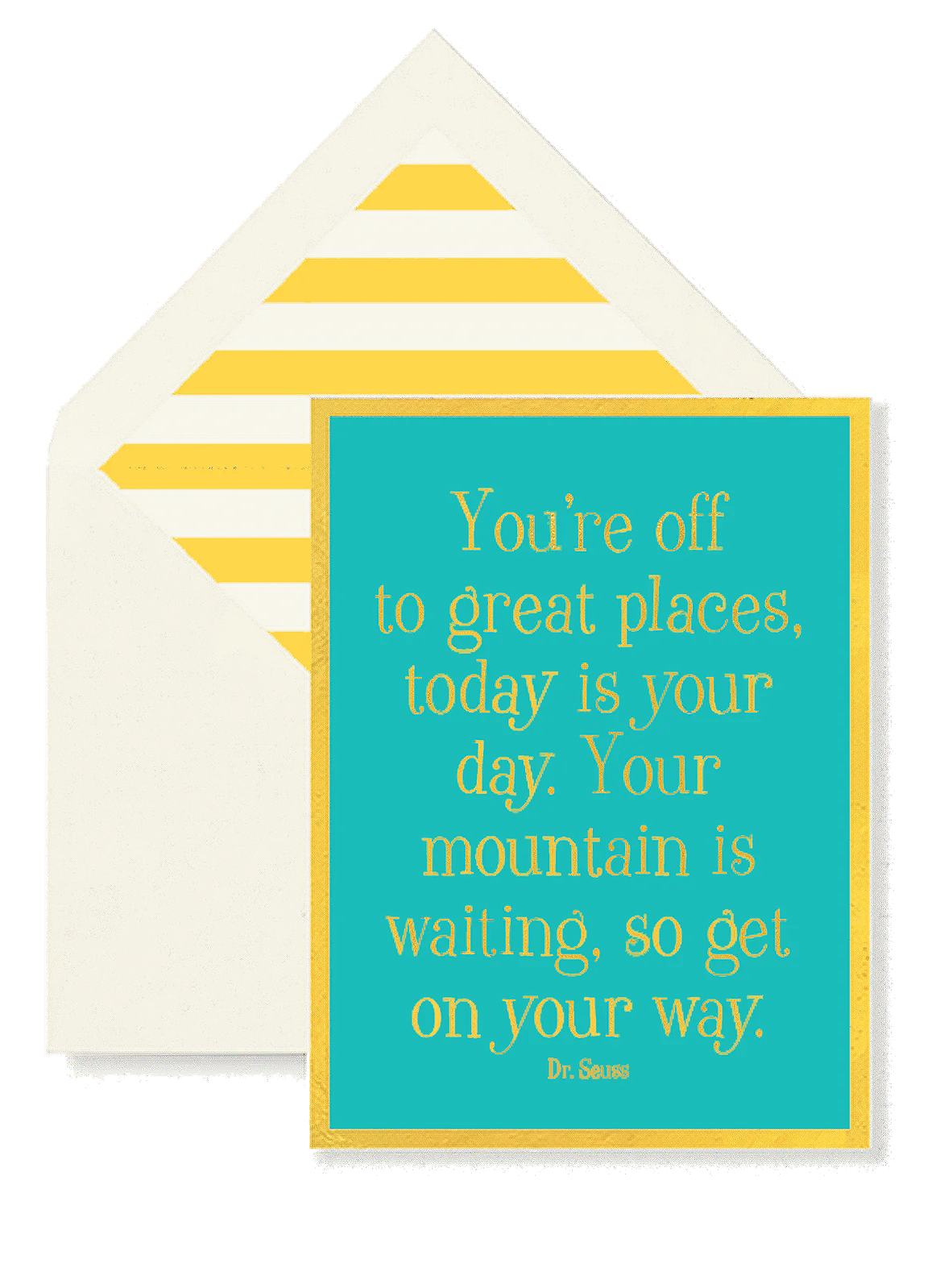 Bensgarden.com | You're Off To Great Places. Greeting Card, Single Folded Card - Ben's Garden. Made in New York City.