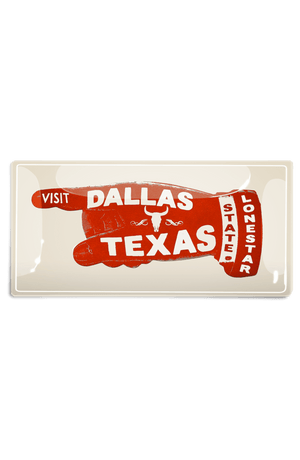 Dallas Texas Going My Way Decoupage Glass Tray - Bensgarden.com