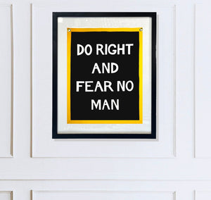 "Do Right And Fear No" Cut-And-Sewn Wool Felt Pennant Flag - Bensgarden.com