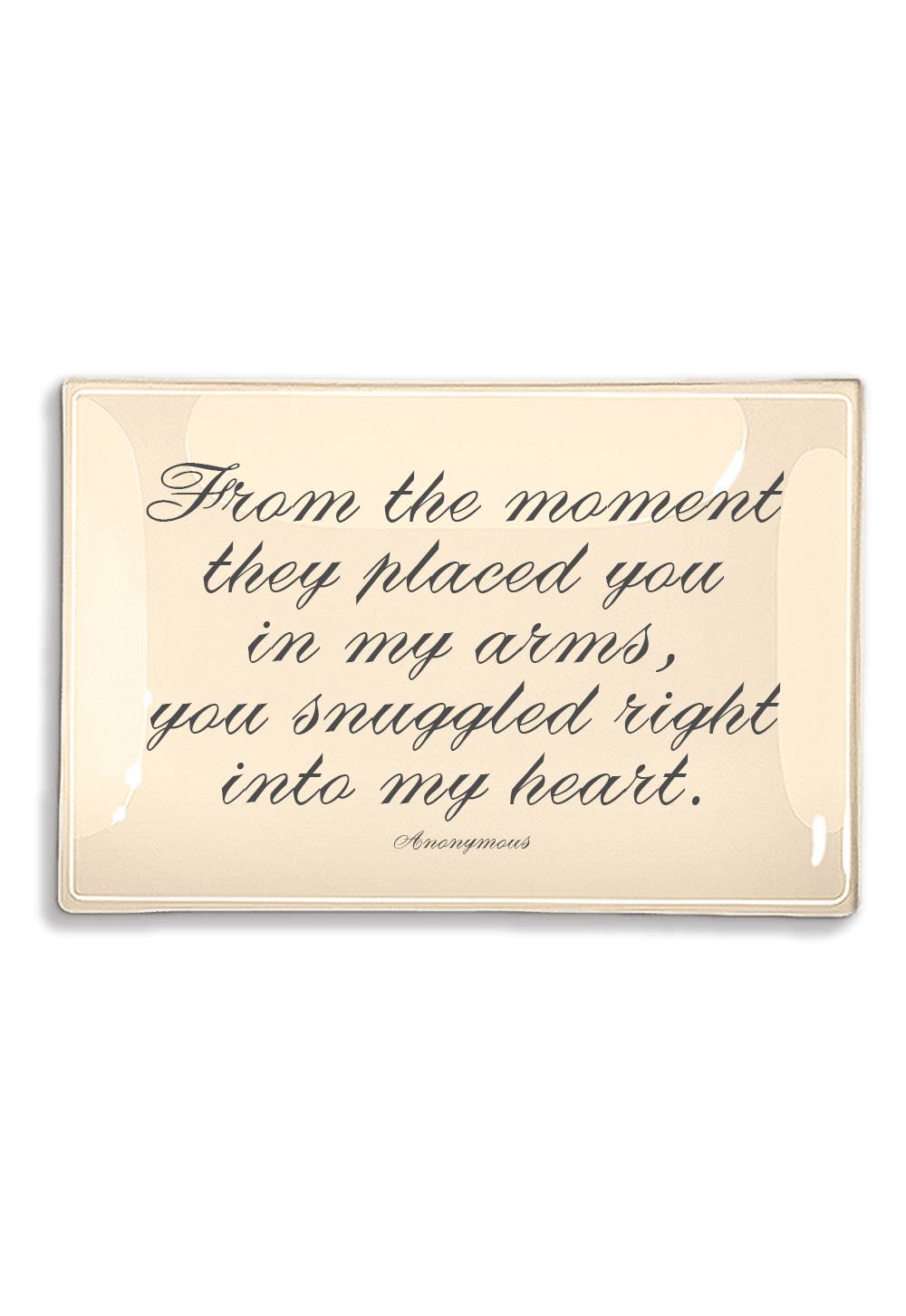 From The Moment You Snuggled Decoupage Glass Tray - Bensgarden.com