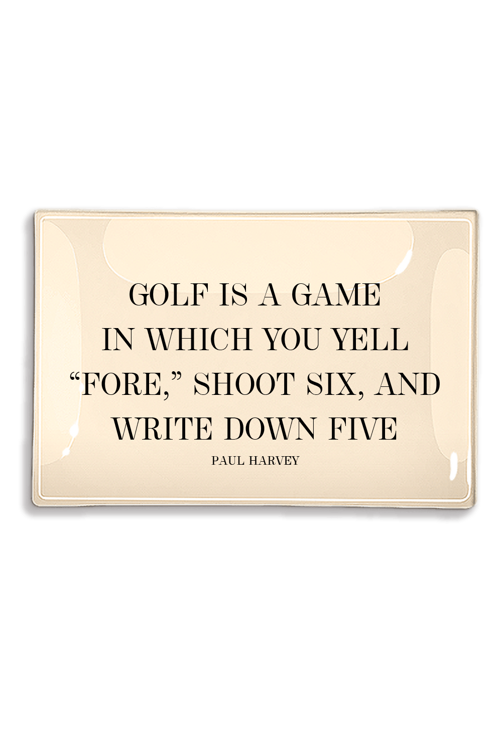 Golf Is A Game Decoupage Glass Tray - Bensgarden.com