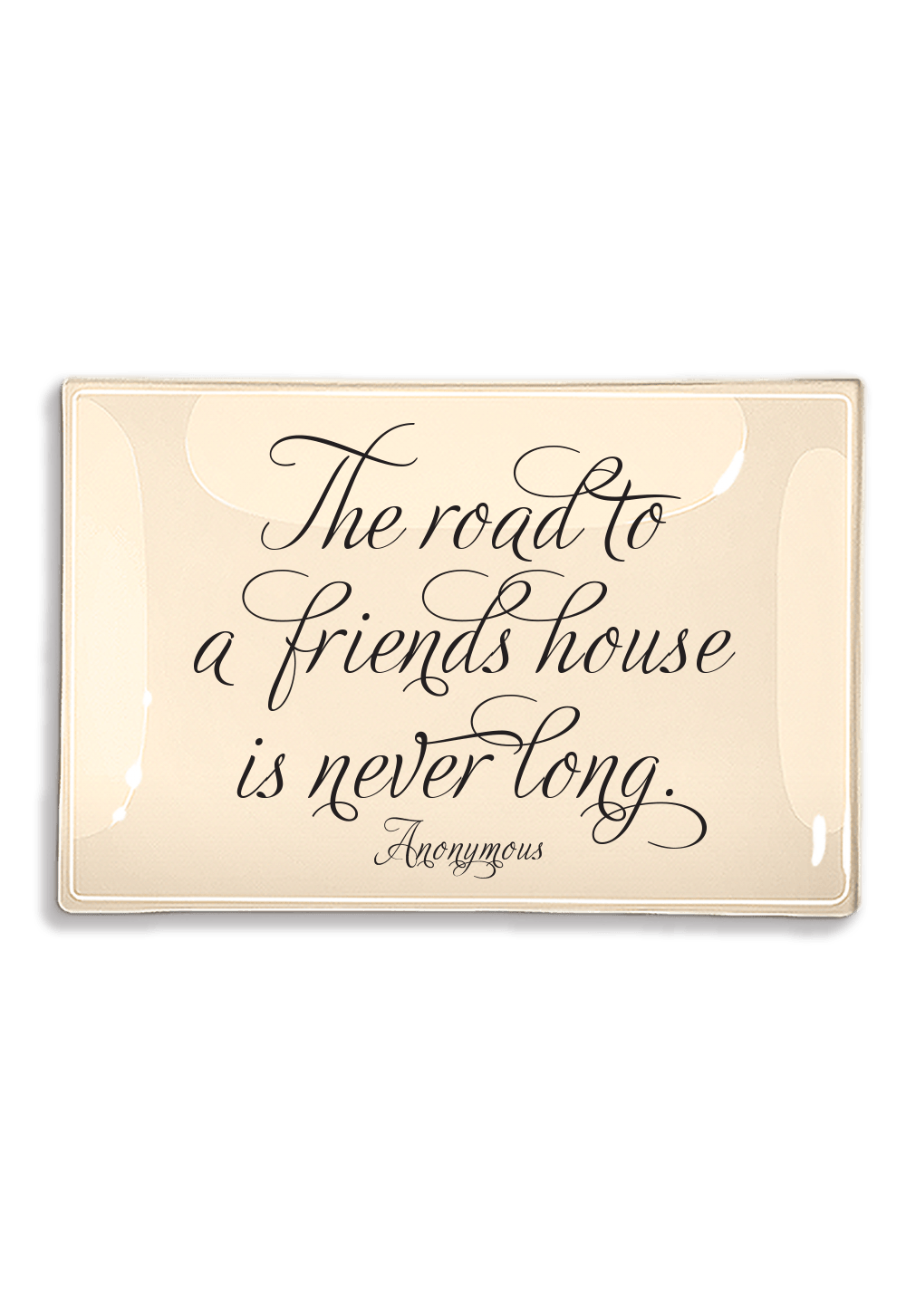 The Road To A Friend's House Decoupage Glass Tray - Bensgarden.com