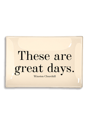 These Are Great Days Decoupage Glass Tray - Bensgarden.com