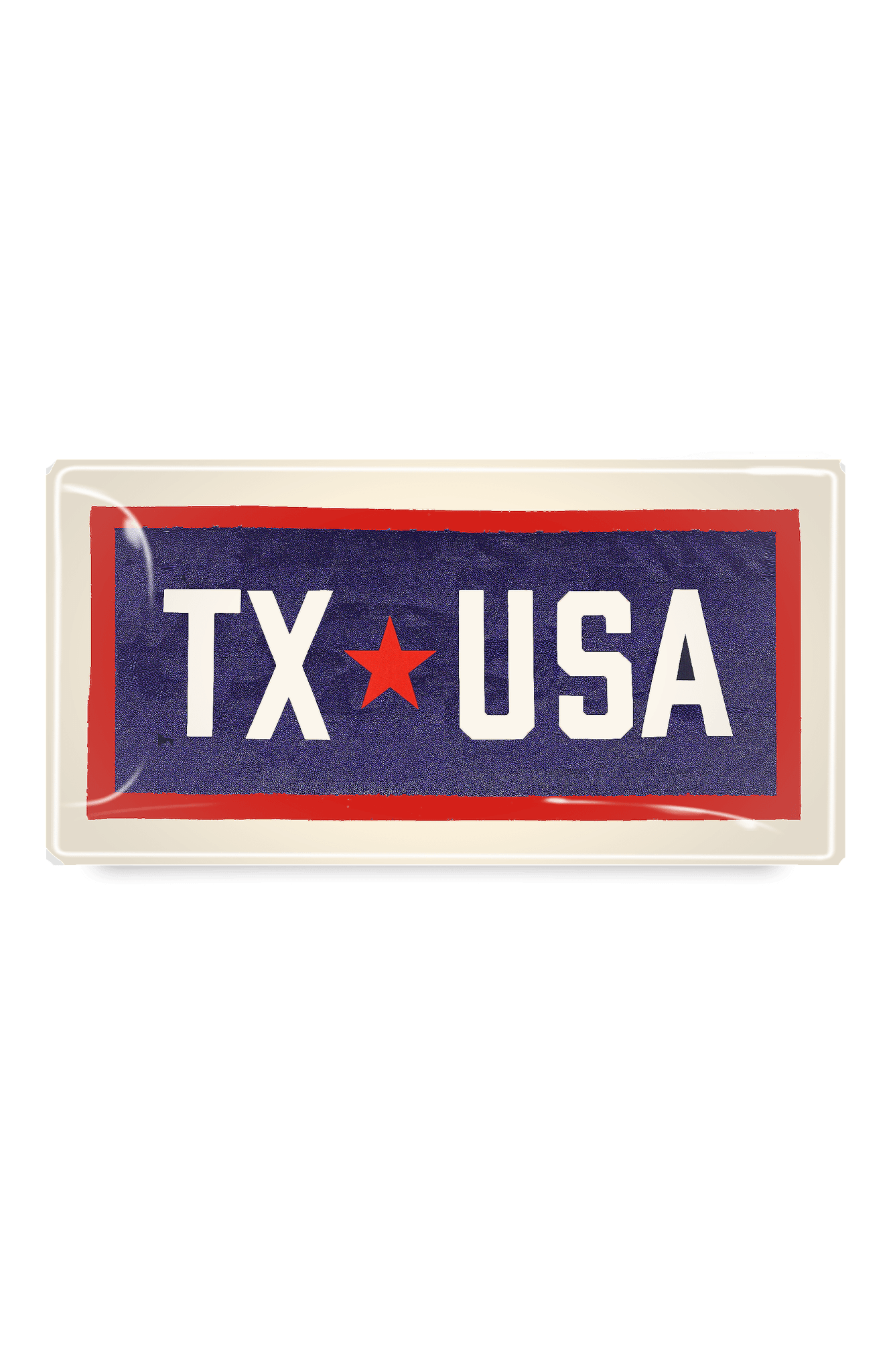 TX USA Texas Vintage Pennant Decoupage Glass Tray - Bensgarden.com