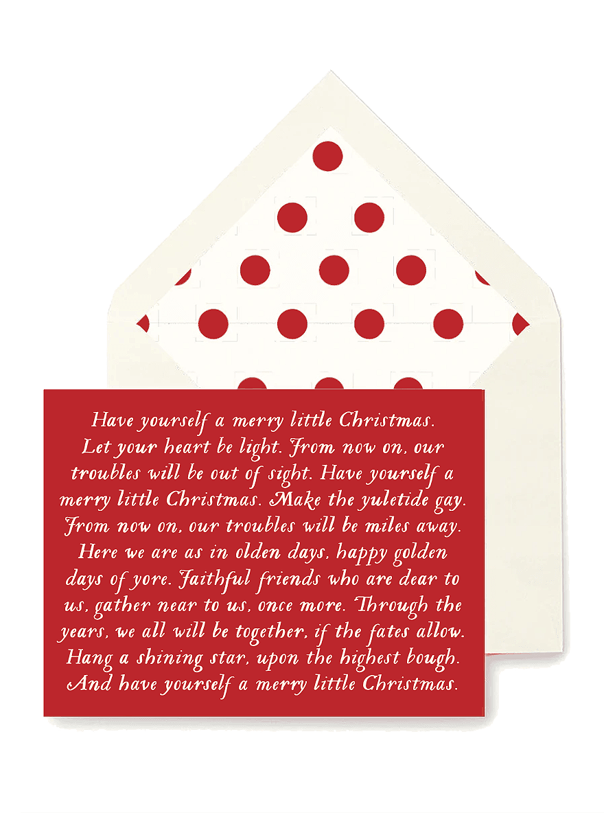 Bensgarden.com | Have Yourself a Merry Little Christmas Blank Single Greeting Card - Ben's Garden. Made in New York City.