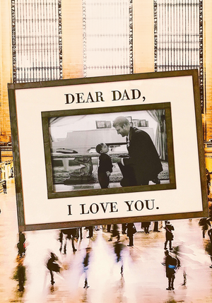 Dear Dad, I Love You Copper & Glass Photo Frame