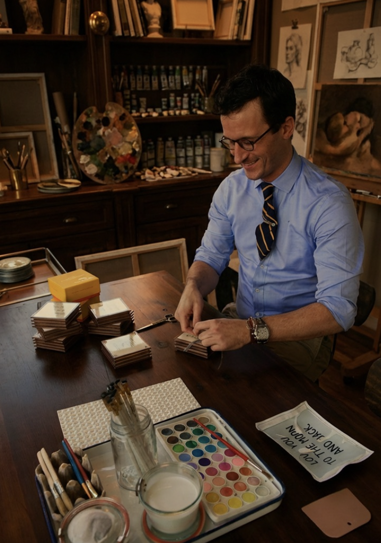 Our Family Is A Circle Decoupage Glass Tray