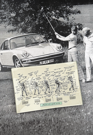 Phases of a Golf Swing Decoupage Glass Tray
