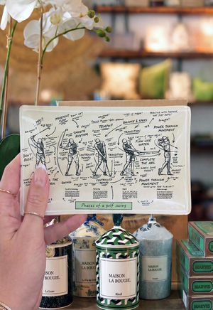 Phases of a Golf Swing Decoupage Glass Tray
