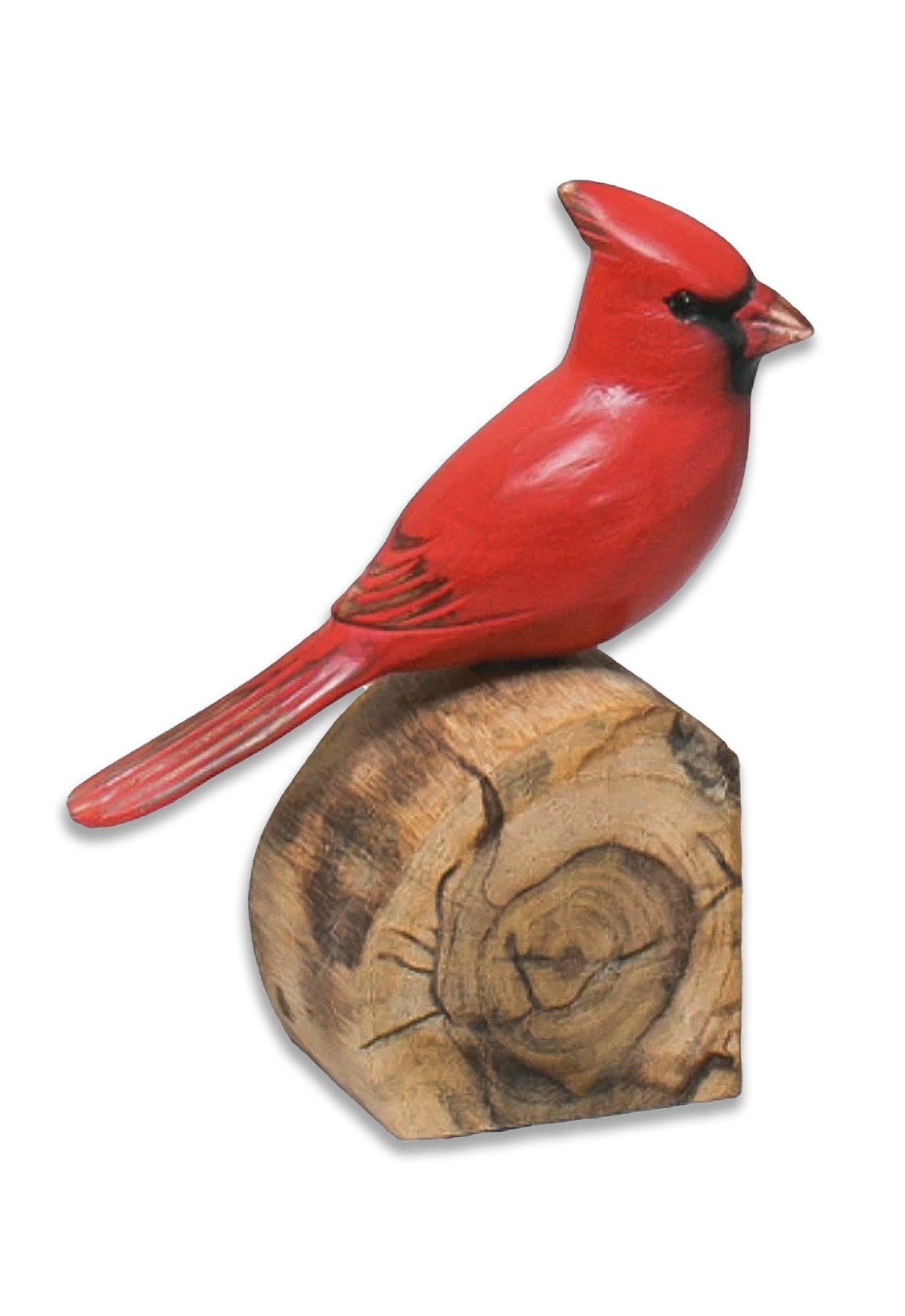Hand Carved Wooden Cardinal - Male, from England