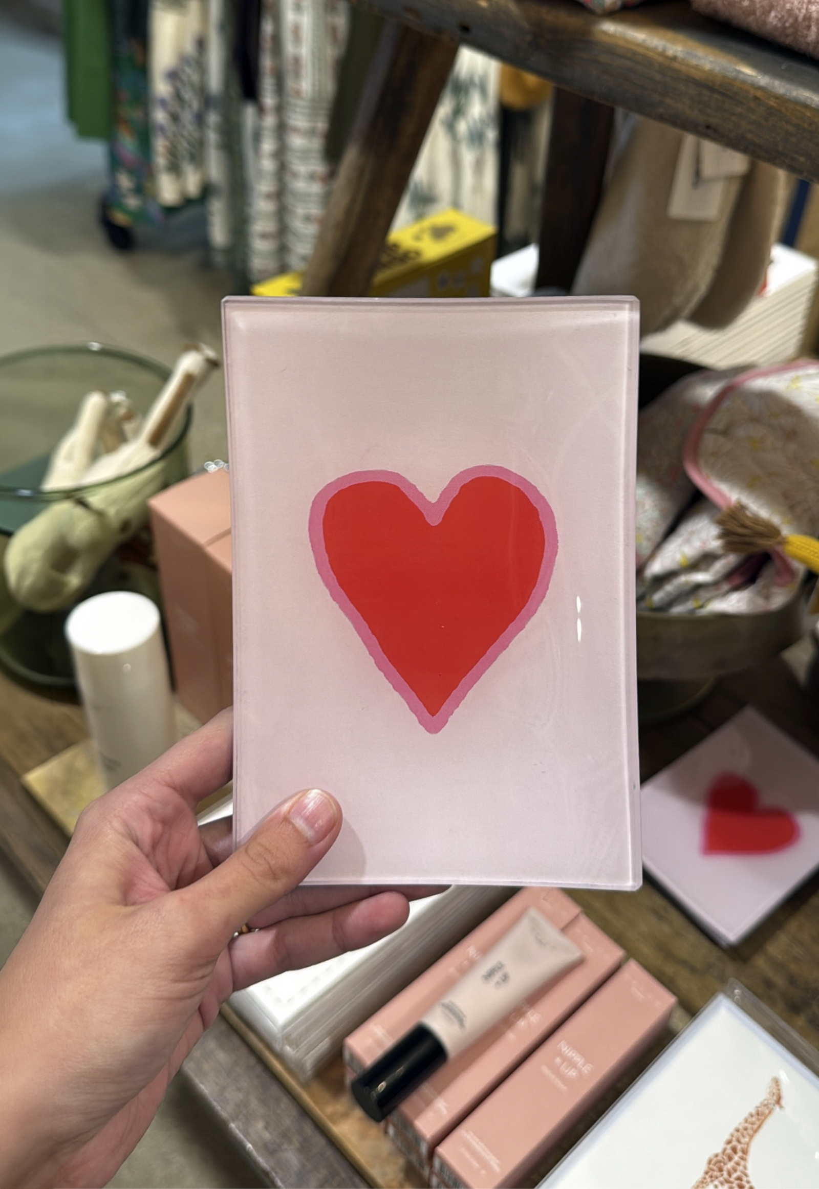Crayon Heart Decoupage Glass Tray