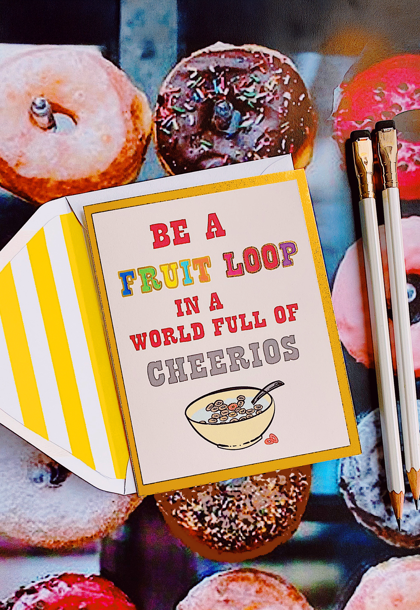 Why Be A Fruit Loop Greeting Card, Single Folded Signature Card - Bensgarden.com