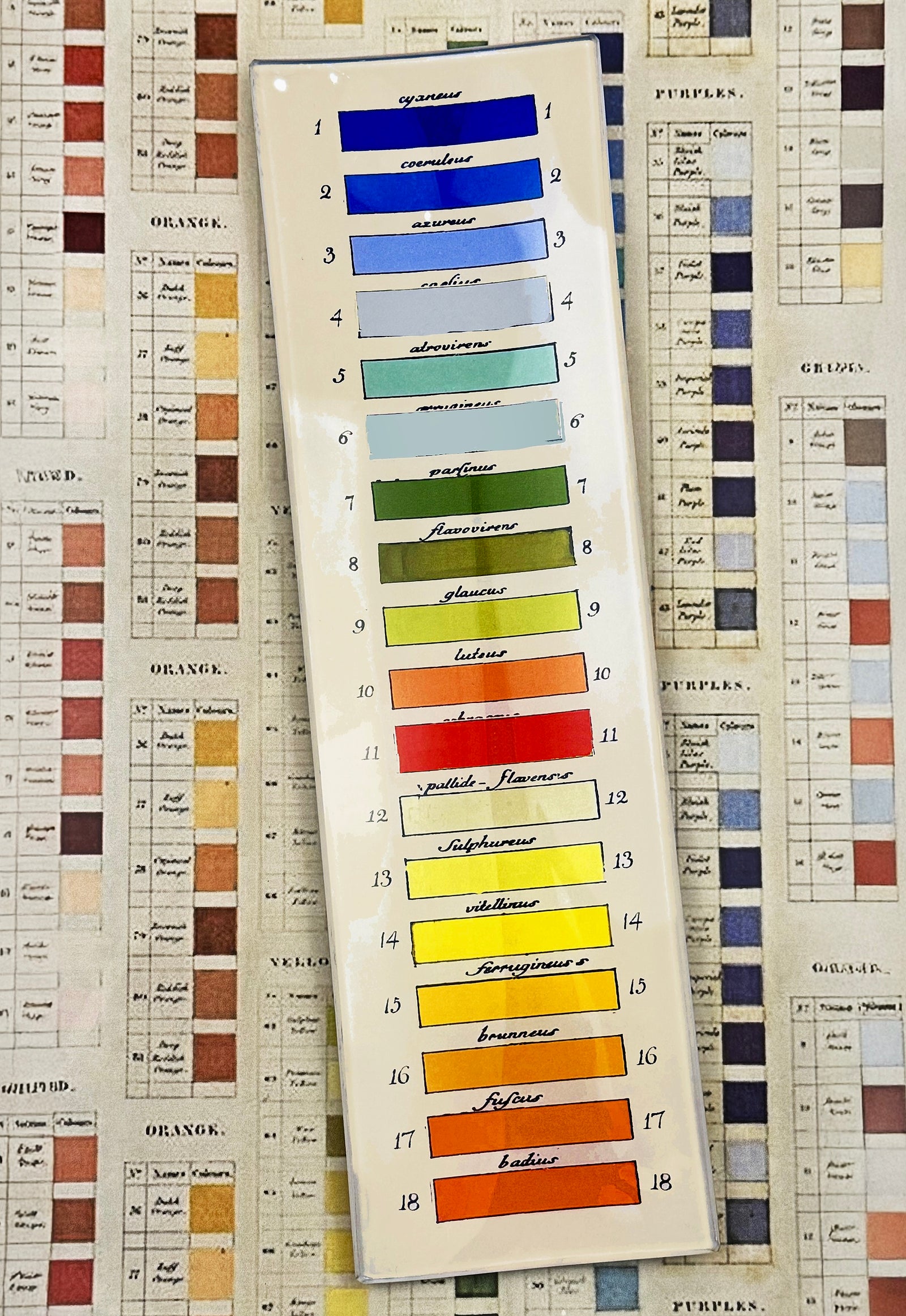 18-Paint Palette Coral to Blue Decoupage Glass Tray - Bensgarden.com