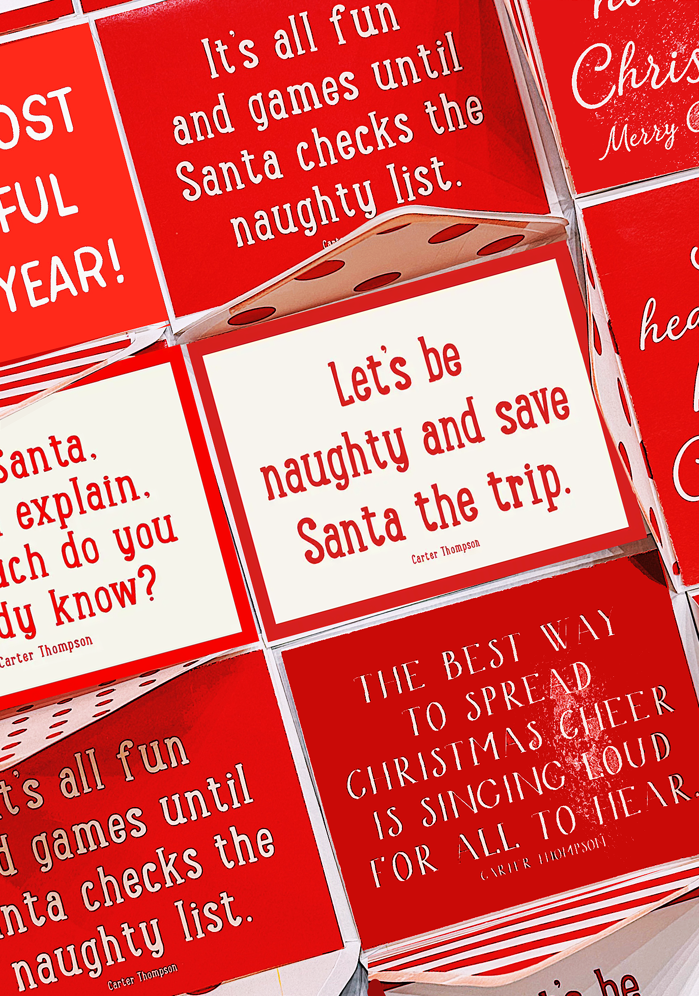 It's The Most Wonderful Time Of Year Christmas Blank Single Greeting Card - Bensgarden.com