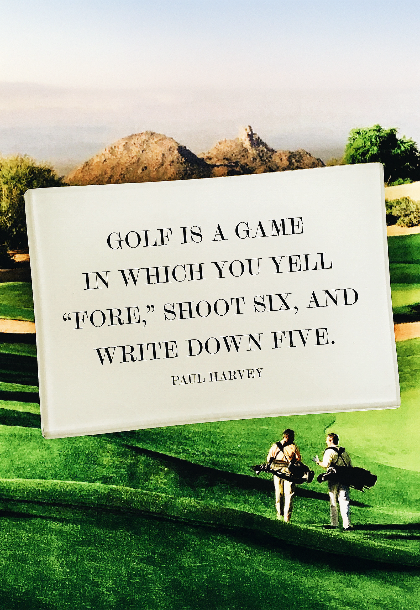 Golf Is A Game Decoupage Glass Tray