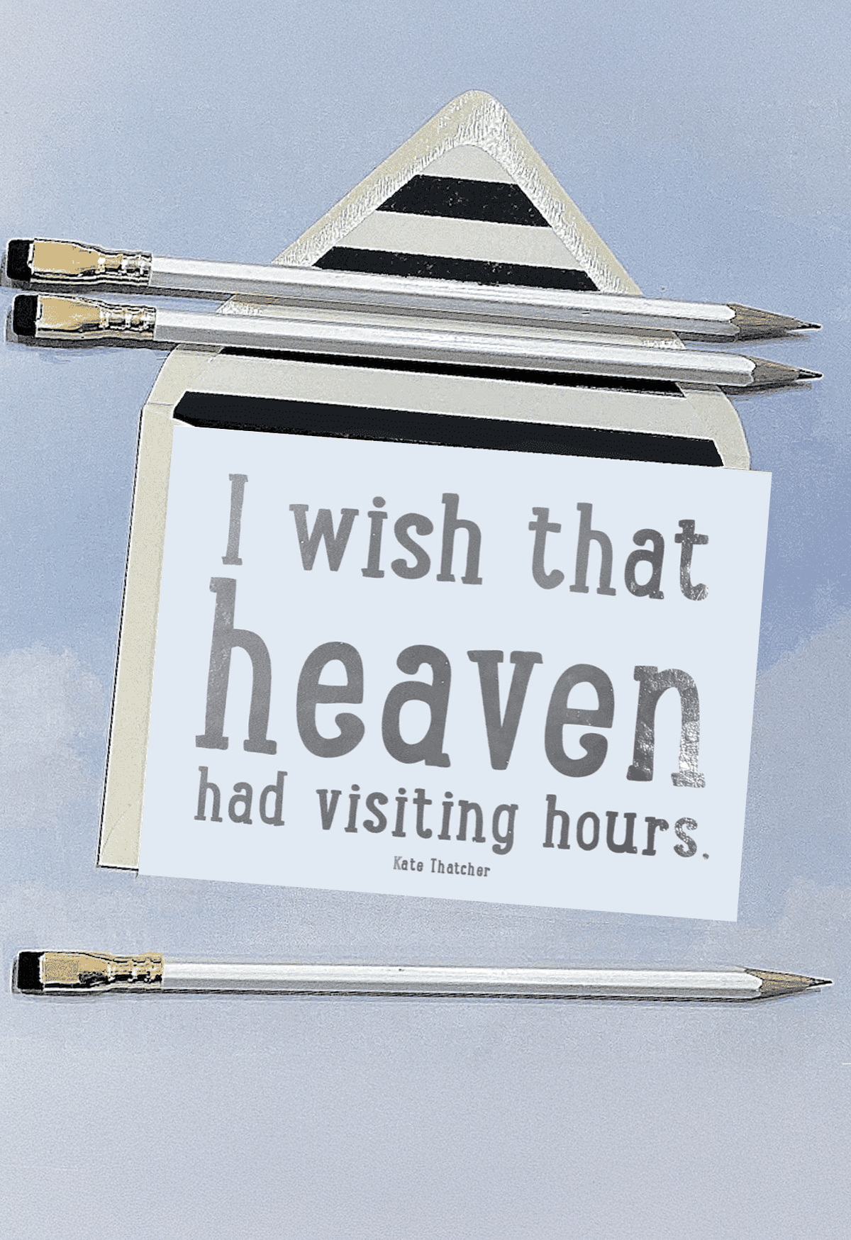 I Wish That Heaven Greeting Card, Single Folded Signature Card - Bensgarden.com