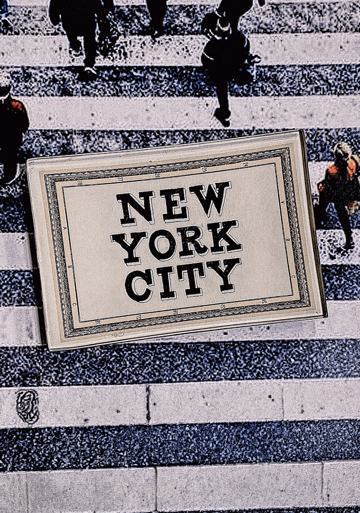 New York City Key Decoupage Glass Tray