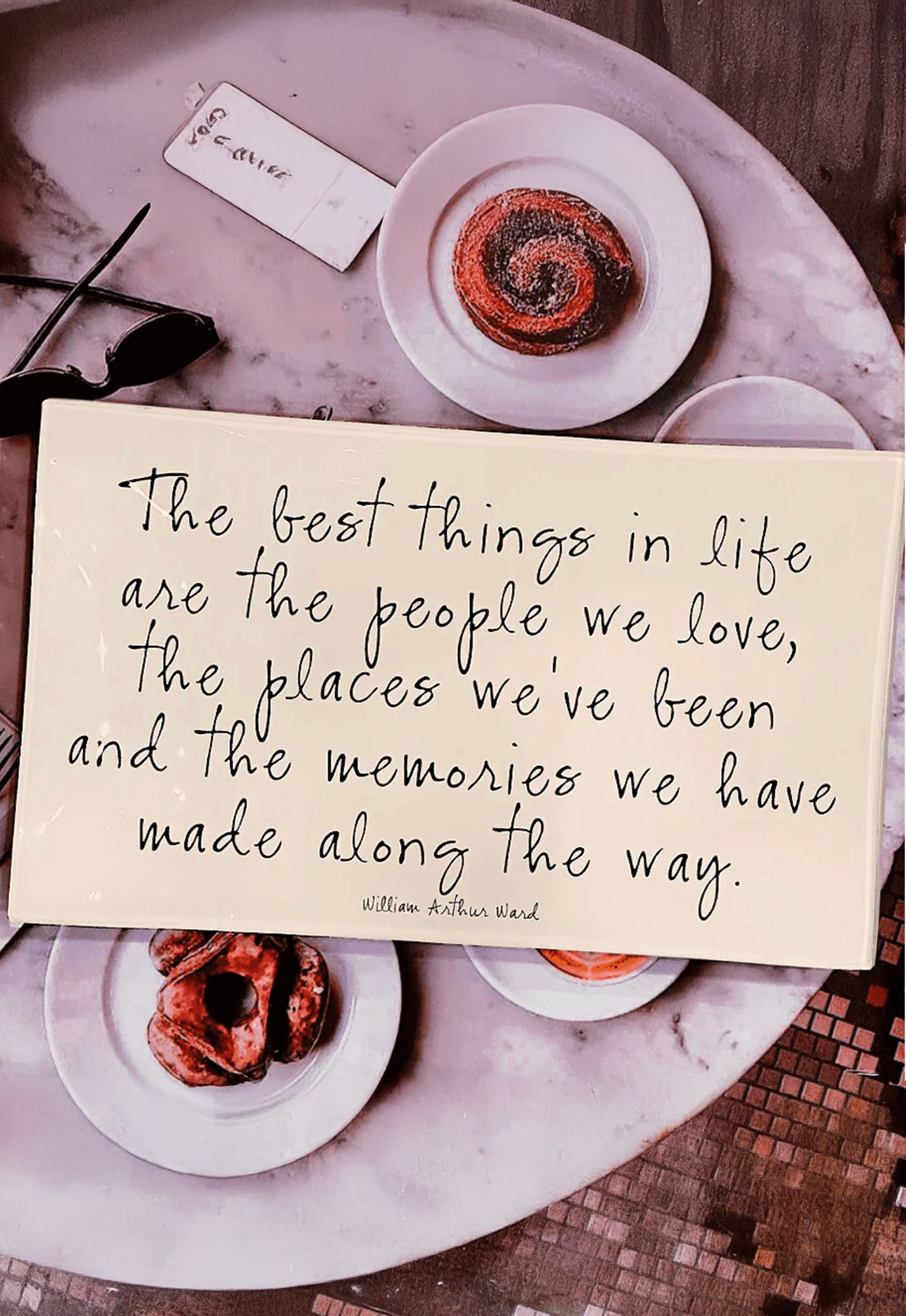 The Best Things In Life Are Decoupage Glass Tray - Bensgarden.com