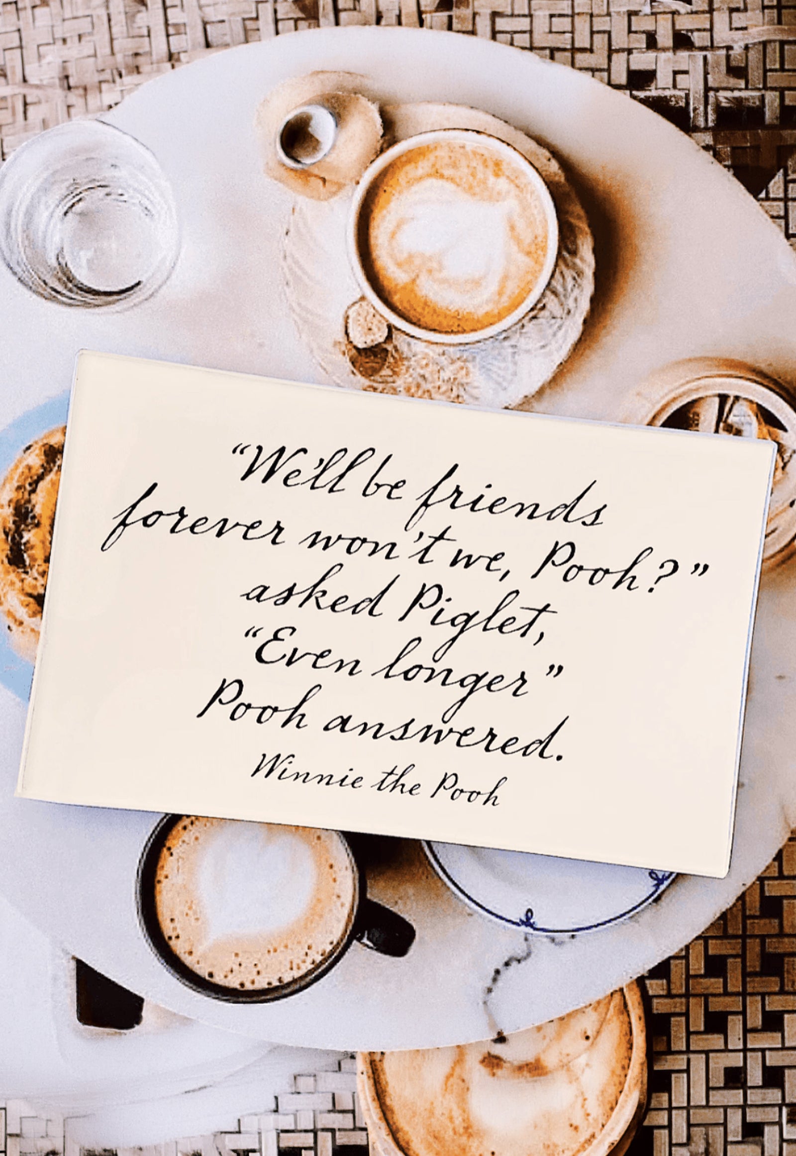 We'll Be Friends Forever Decoupage Glass Tray