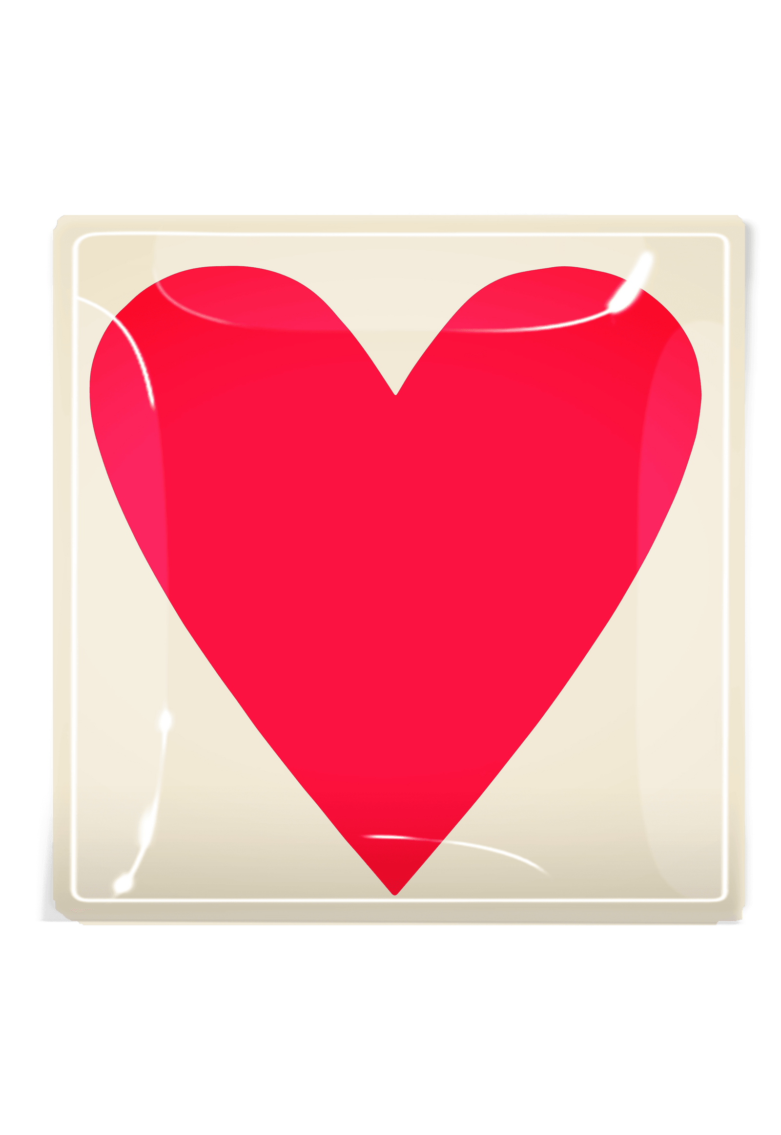 I Heart You Decoupage Glass Tray