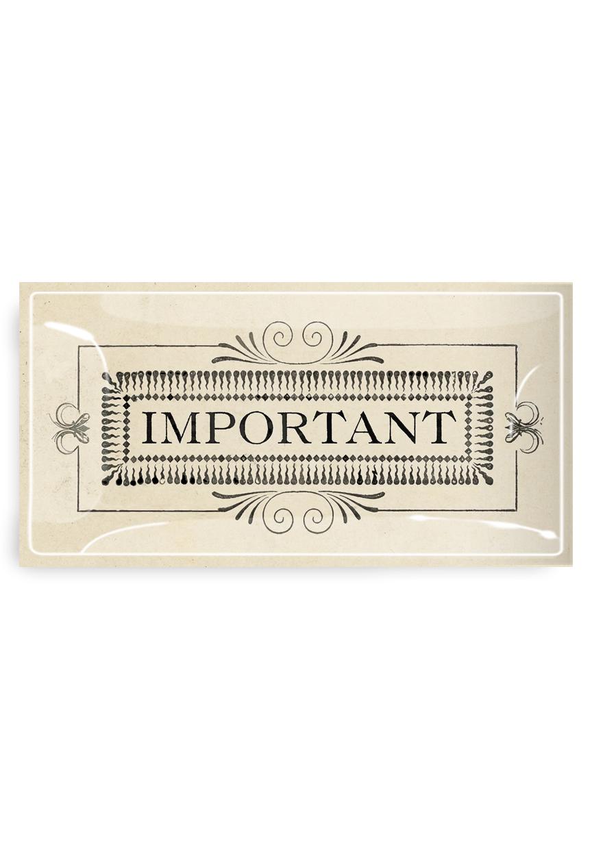 Important Stamp Decoupage Glass Tray