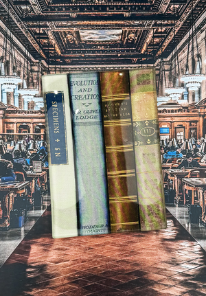 Library British Studies Decoupage Tray