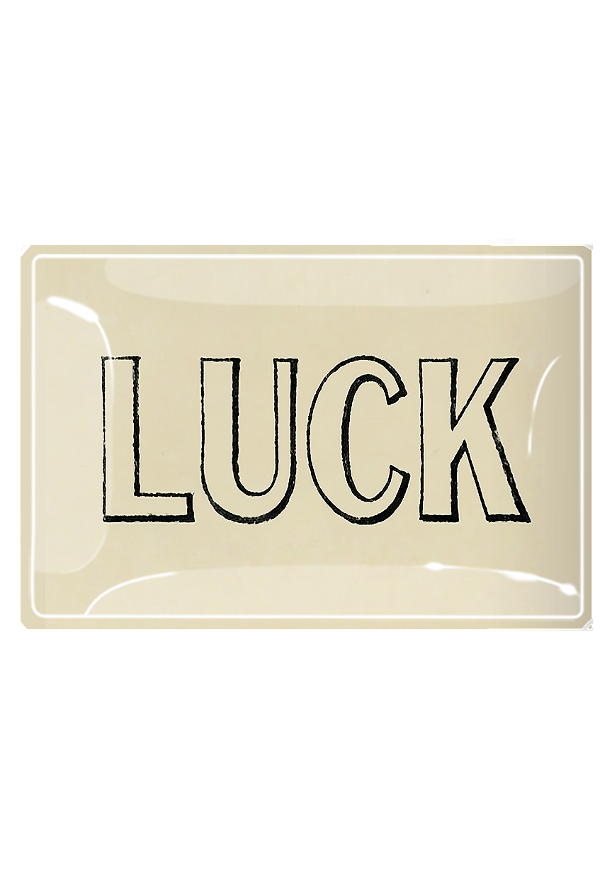 Luck Outline Decoupage Glass Tray