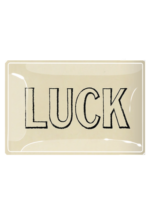 Luck Outline Decoupage Glass Tray