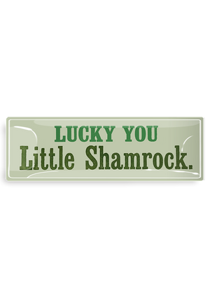 Lucky You, Little Shamrock Decoupage Glass Tray