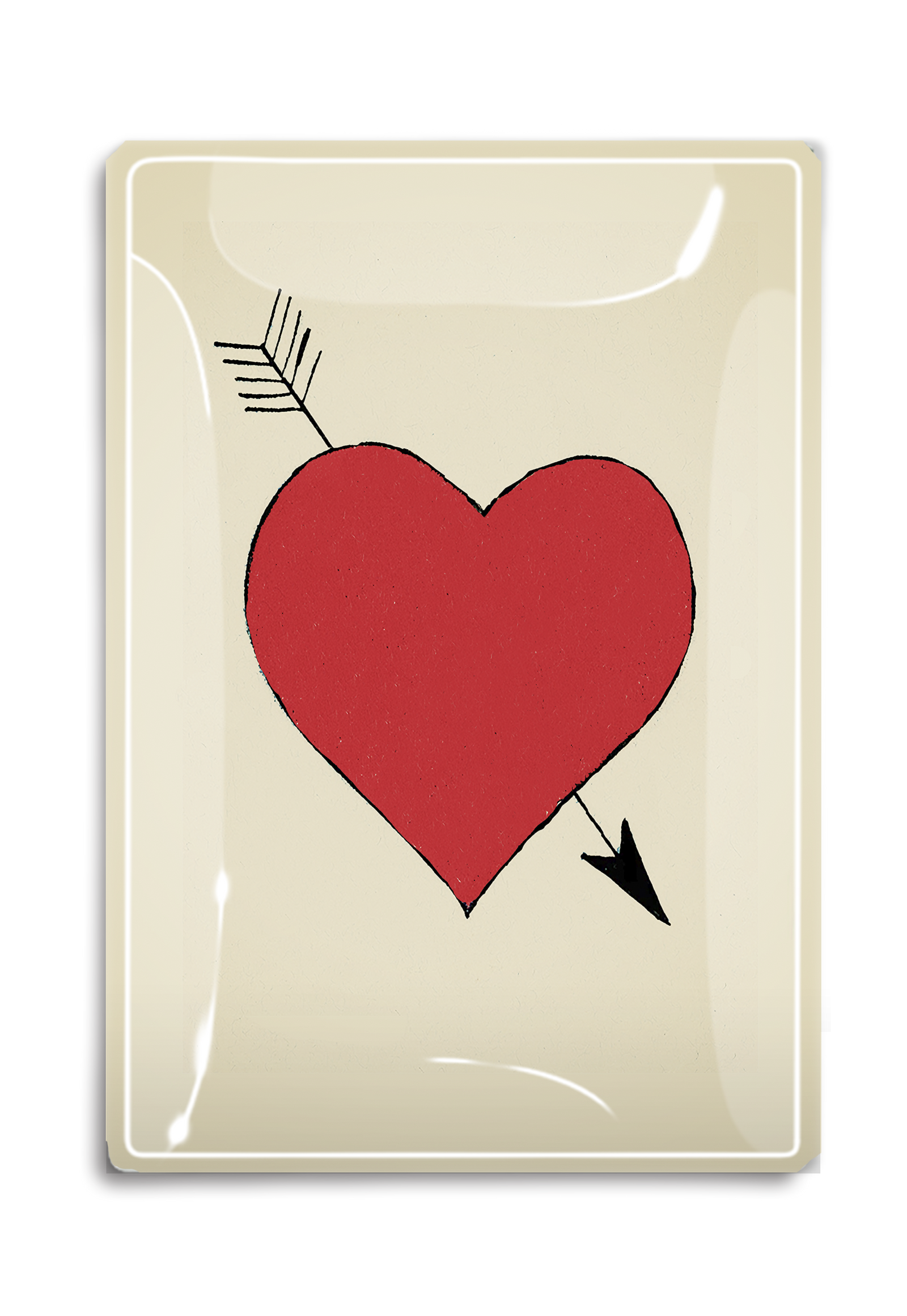 A Study of the Heart Decoupage Glass Tray