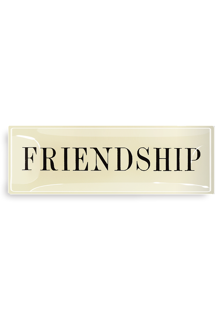 Friendship Penmanship Decoupage Glass Tray