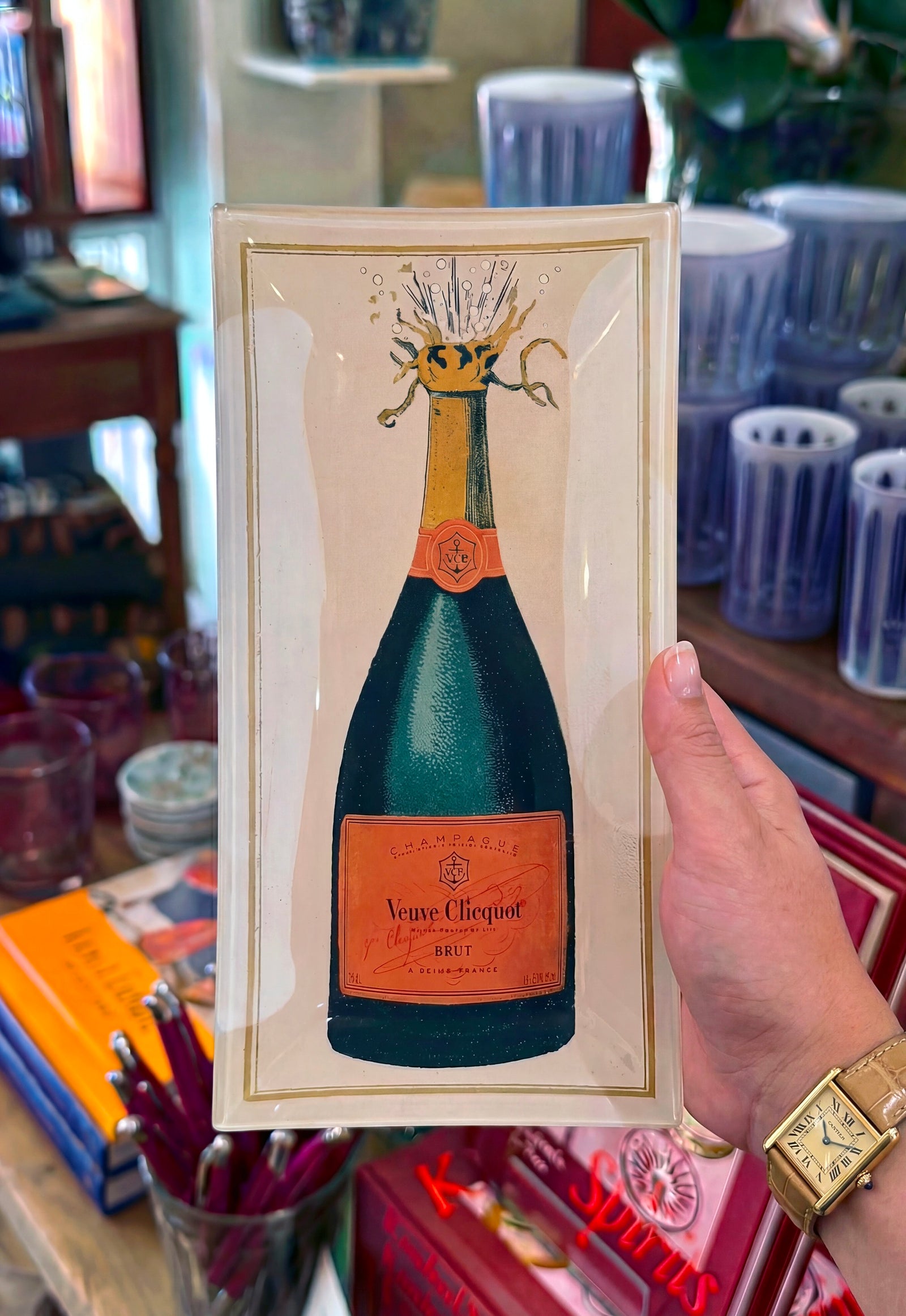 Veuve Clicquot Bottle Decoupage Tray | 4 Sizes, NYC