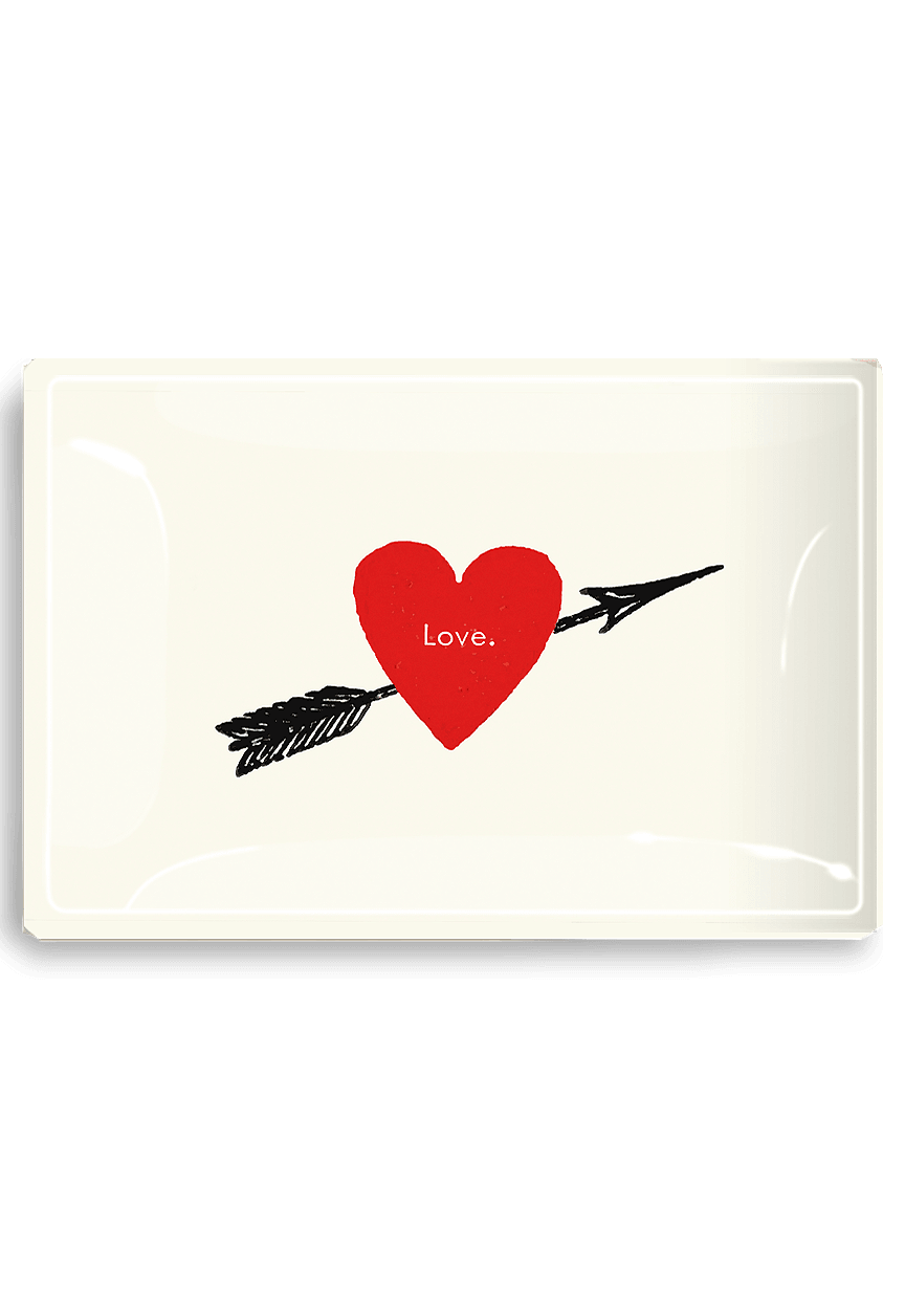 Love Always. Decoupage Glass Tray