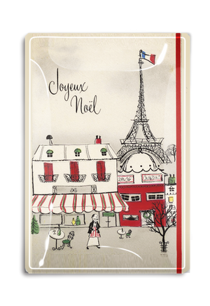 Joyeux Noel Decoupage Glass Tray