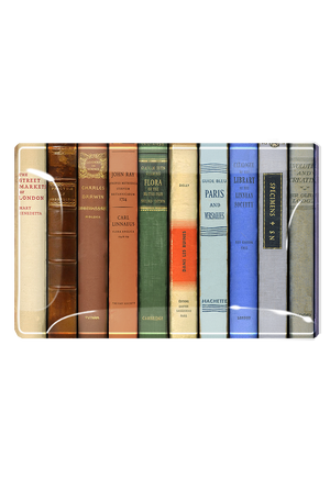 New York Public Library Reserve Decoupage Glass Tray