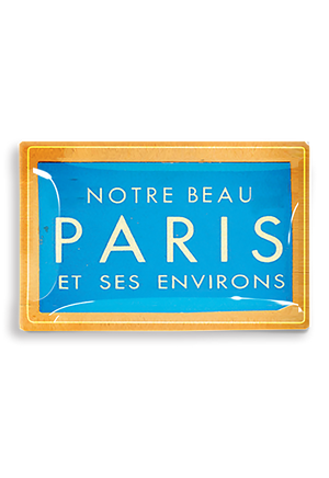 Bensgarden.com | Paris Ticket Decoupage Glass Tray - Ben's Garden. Made in New York City.