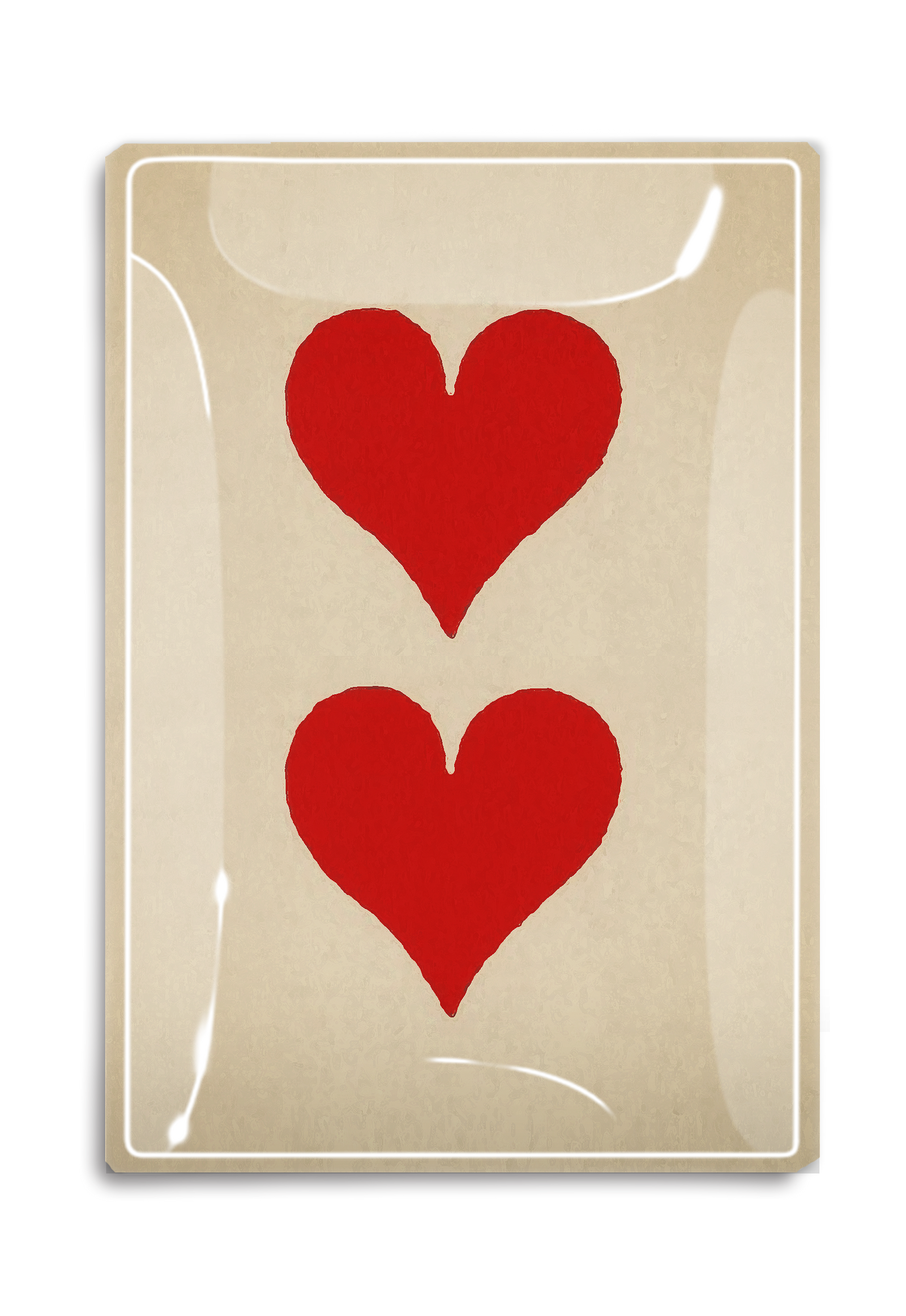 18th Century Hearts Decoupage Glass Tray