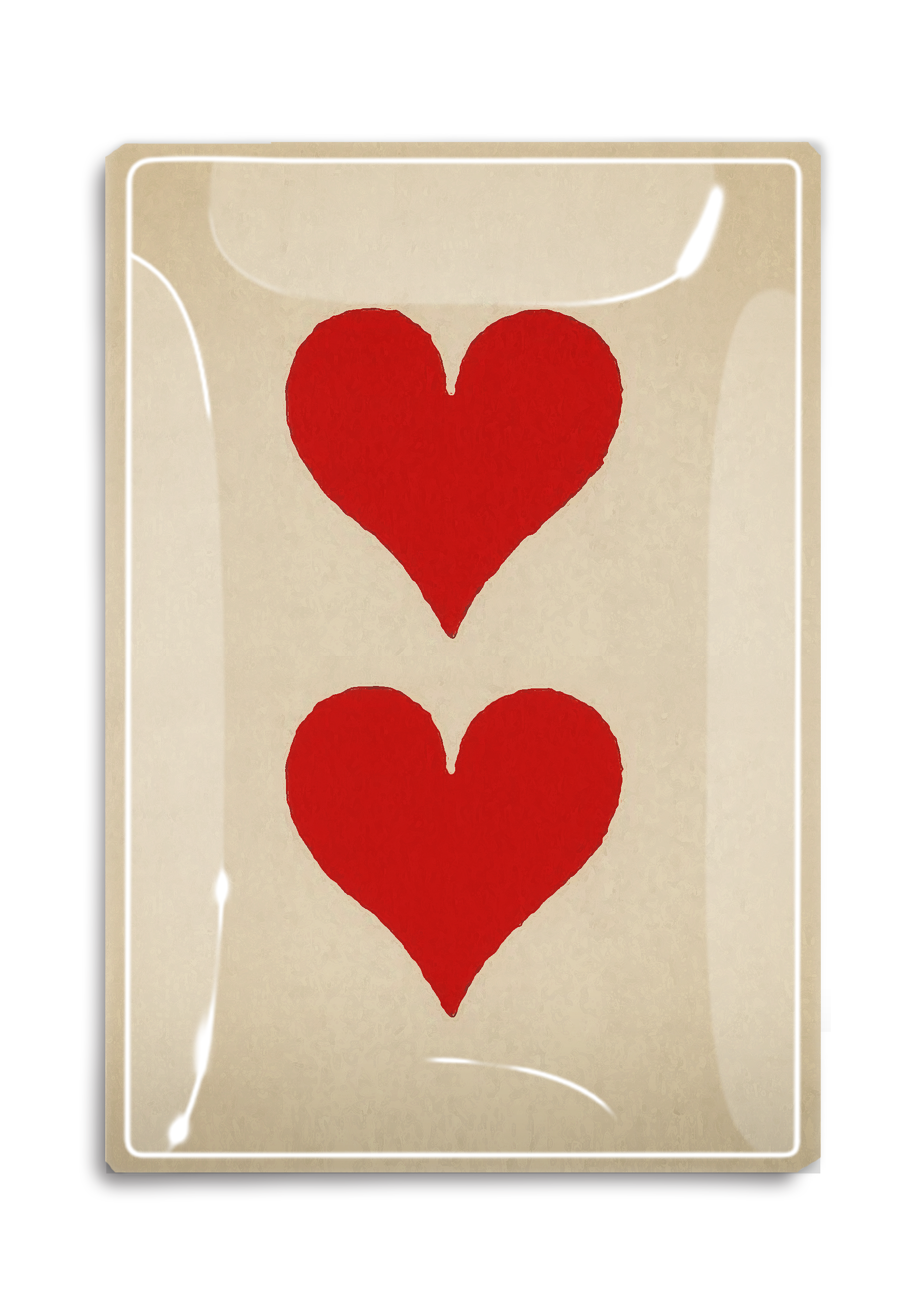18th Century Hearts Decoupage Glass Tray