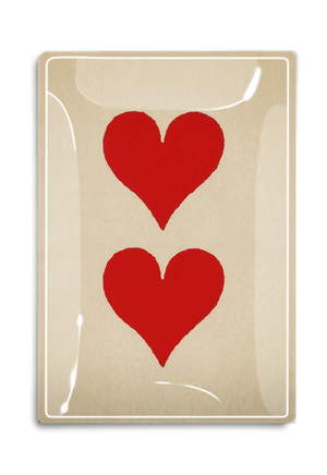 18th Century Hearts Decoupage Glass Tray