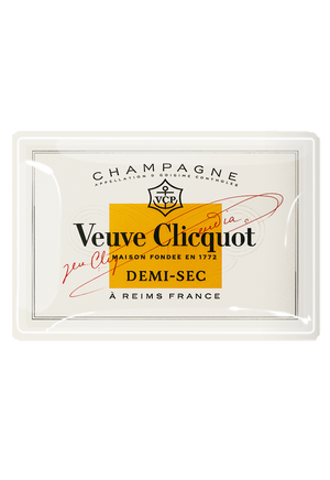 Vintage Veuve Clicquot Demi-Sec Decoupage Glass Tray