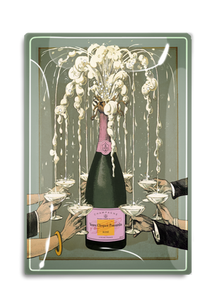 Veuve Clicquot Toast Decoupage Glass Tray | 6 Sizes