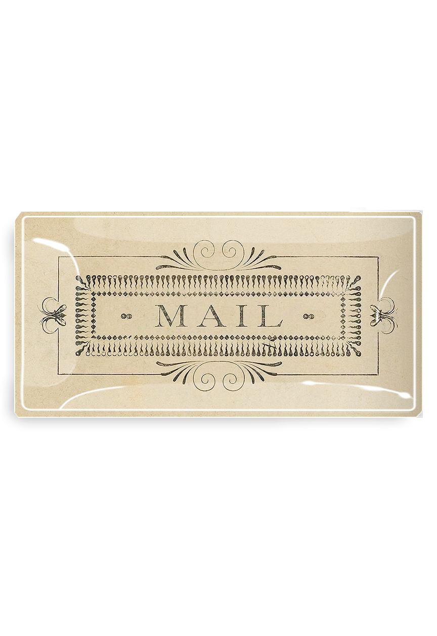 Royal Mail Decoupage Glass Tray