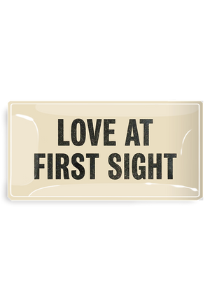 Love At First Sight Decoupage Glass Tray