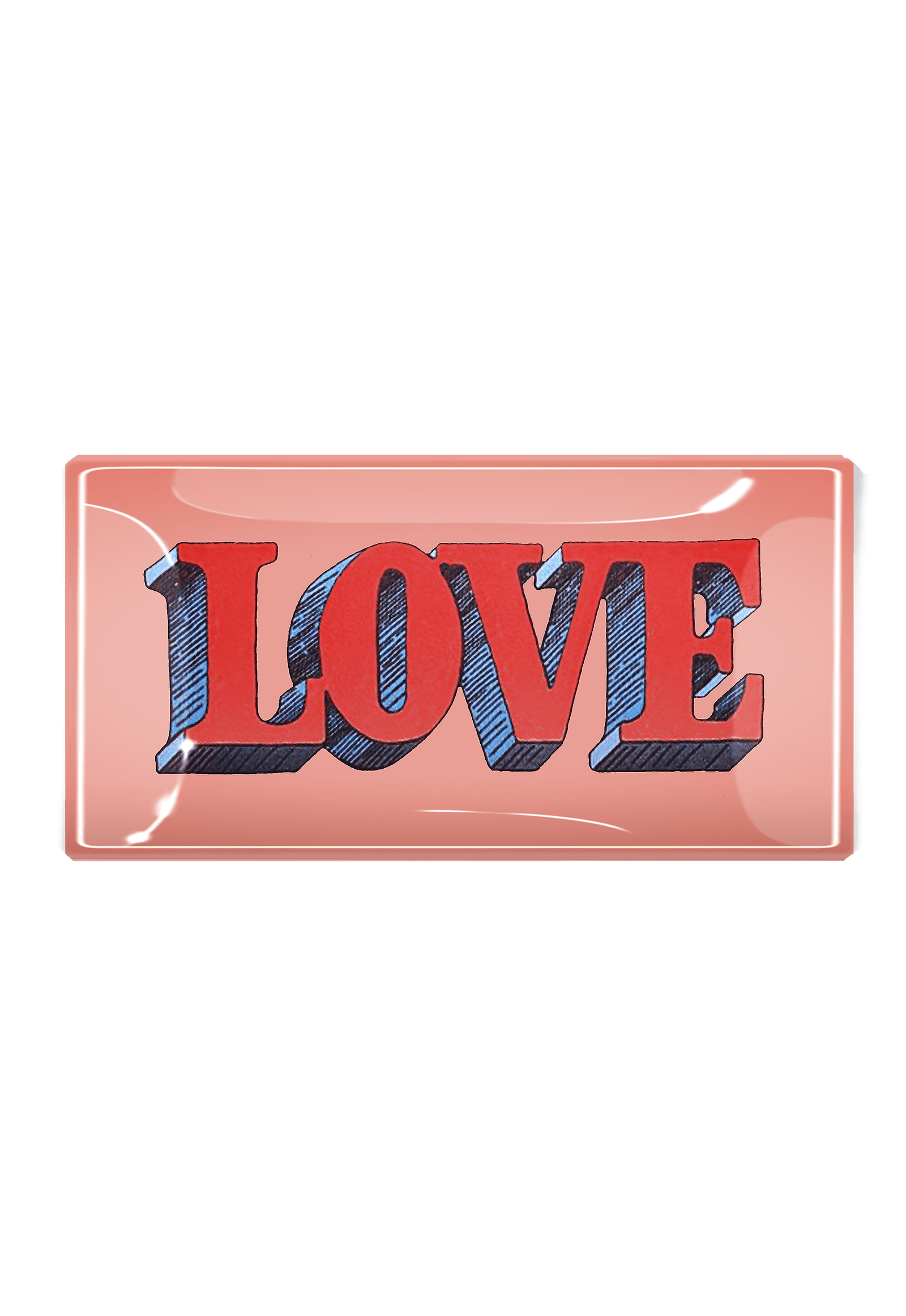 Love Vintage Text Decoupage Glass Tray