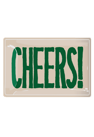 Cheers! Toast Decoupage Glass Tray