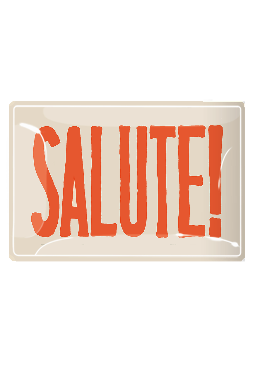 Salute! Cheers Decoupage Glass Tray