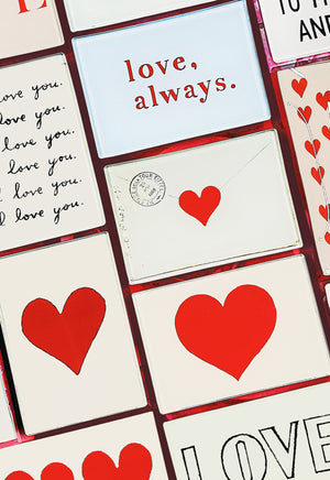 French Envelope With Heart Decoupage Glass Tray